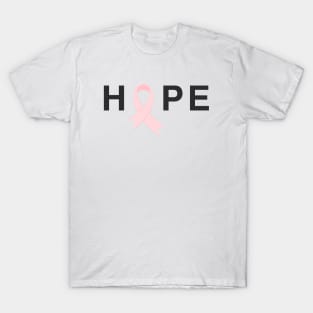 Hope Pink Ribbon Breast Cancer Awareness T-Shirt